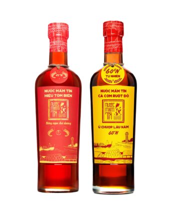 Combo Tôm 45N 500ml và Cá Cơm Ruột Đỏ 60N 500ml Nước mắm Tĩn