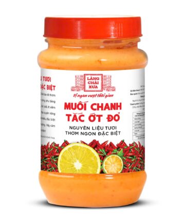 [Hủ 260g] Muối ớt đỏ chanh tắc Làng Chài Xưa nguyên liệu tươi, thơm ngon đặc biệt chấm thịt nướng, hải sản