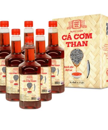 [Thùng 6 chai 1 lít] Nước chấm cá cơm than Làng Chài Xưa đặc biệt thanh dịu an toàn tiết kiệm