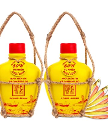 [Combo 2 bình gốm 250ml] Nước mắm Tĩn cá cơm ruột đỏ độ đạm rin nguyên chất truyền thống 60N độ đạm